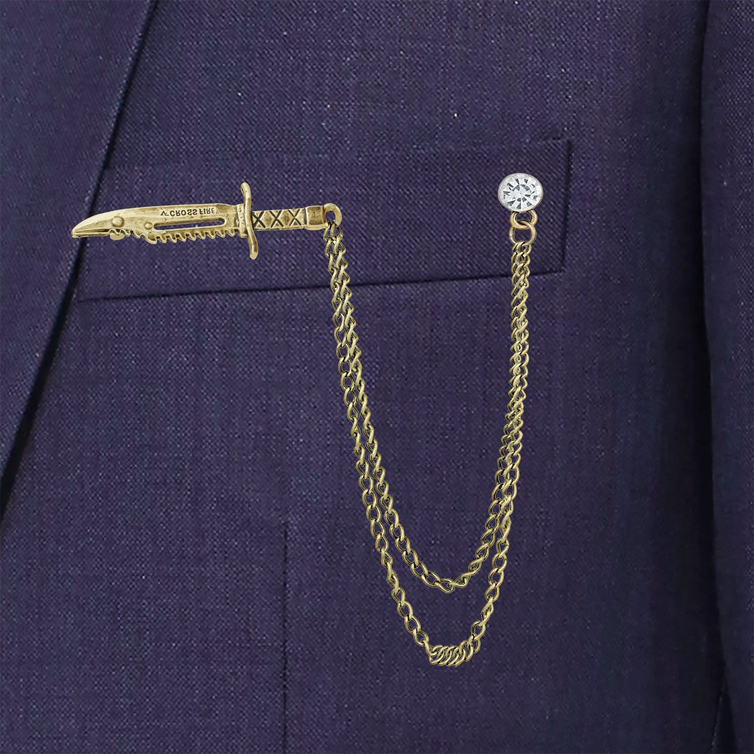 Wings s brooch vintage look gold plated suit coat broach collar cross –  www.OnlineSikhStore.com
